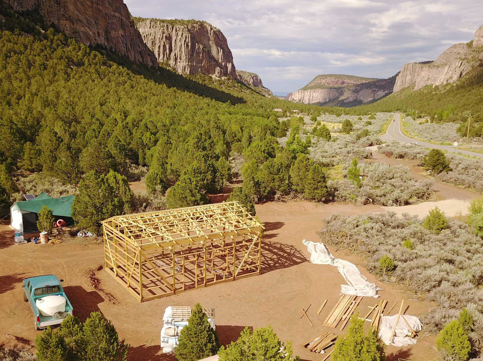 Barn frame on our property in Unaweep canyon